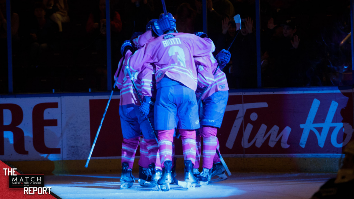 Recap: Vees score a big win over Vernon in front of a big crowd on Pink the Rink