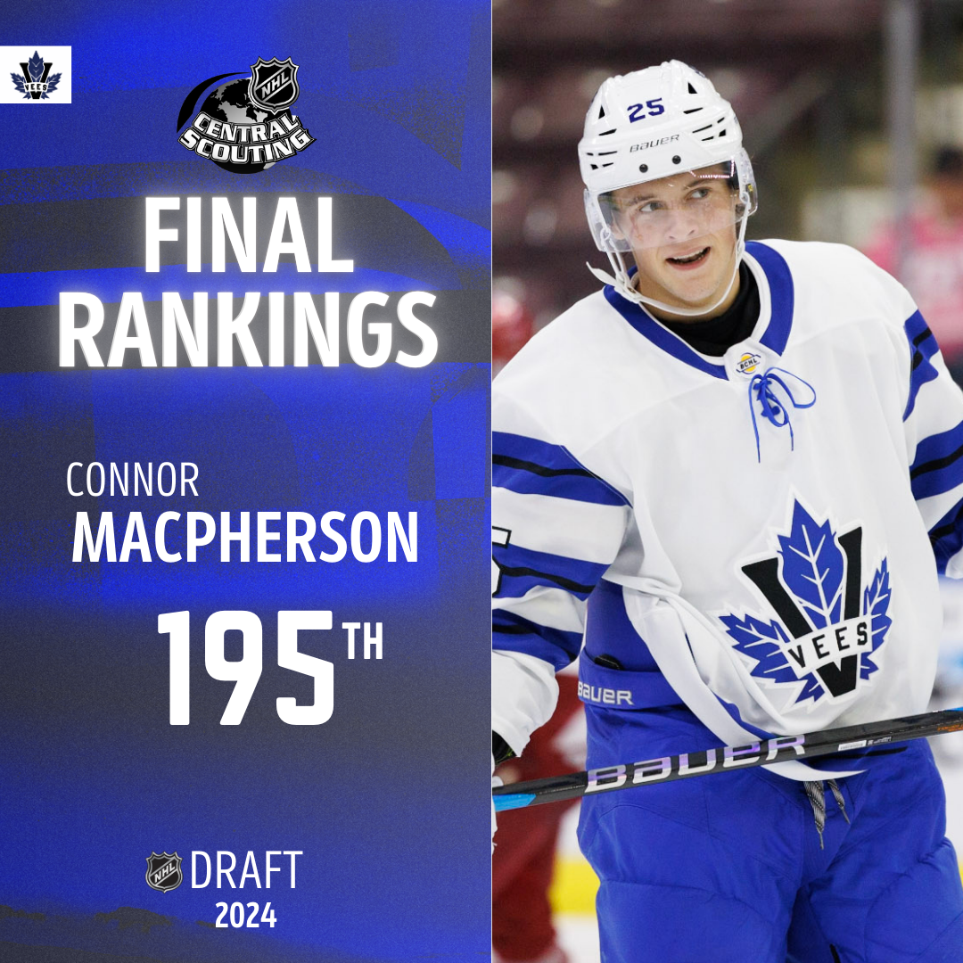 Connor MacPherson, recruit Ben Merrill listed in NHL Central Scouting’s Final Draft Rankings
